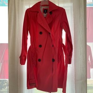 GAP size small hot pink trench coat- never worn